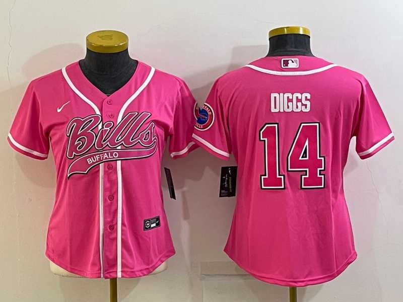 Women's Buffalo Bills #14 Stefon Diggs Pink With Patch Cool Base Stitched Baseball Jersey,We sell and wholesale Women's Buffalo Bills #14 Stefon Diggs Pink With Patch Cool Base Stitched Baseball Jersey on line form chian!